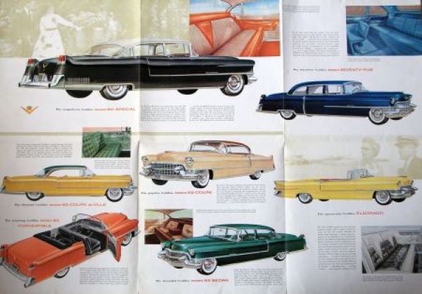 Cadillac Modellprogramm 1955 Carbrochure (7756)